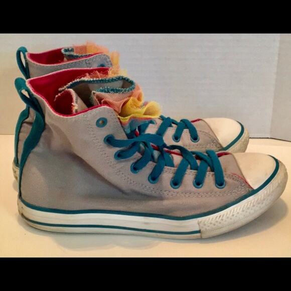 CONVERSE RAINBOW GRAY HIGHTOP 6 - Picture 2 of 8
